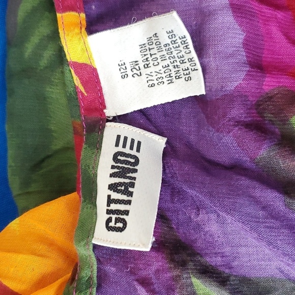 VTG Gitano 90's blouse with bright bold colors - Picture 10 of 11